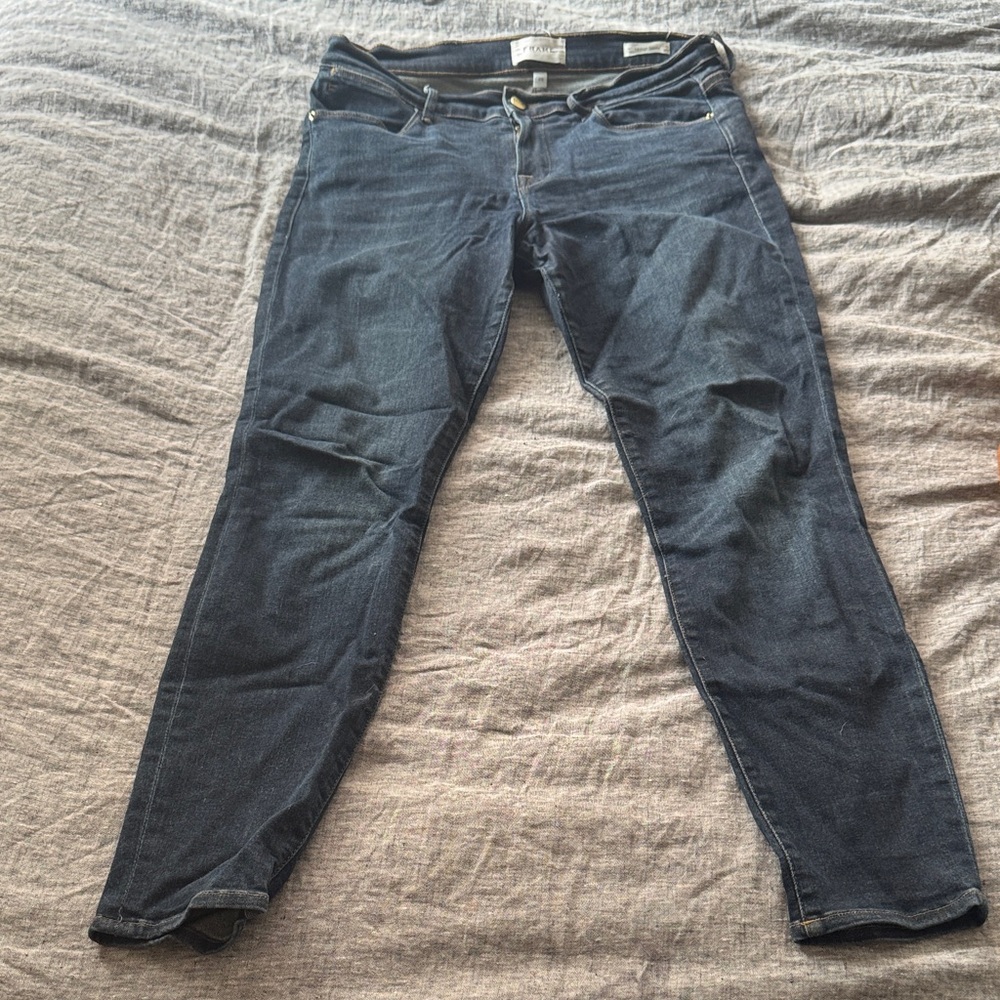 Frame Denim Dark Blue Skinny Jeans